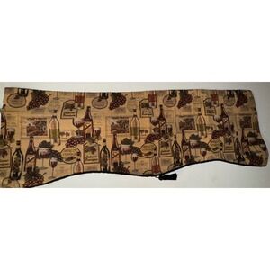 JC Penny Home Collection Valance Grape & Wine Tapestry Wine Set Of 4 51 X 18"